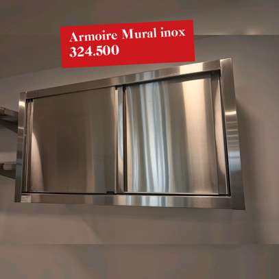 Placard mural acier inox coulissant moderne image 2