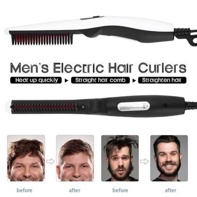 Brosse à cheveux chauffante, lisseur électrique pour barbe image 14