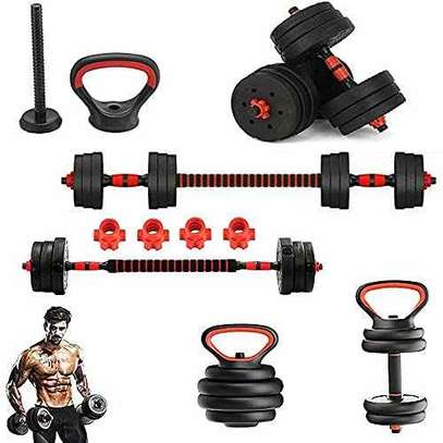 Set d'Haltères bitumineux 20kg et Kettlebells image 3