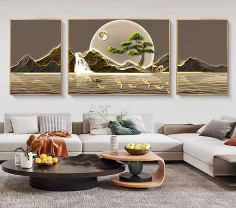 Ensemble 3 tableaux modernes 1m40/60cm image 5