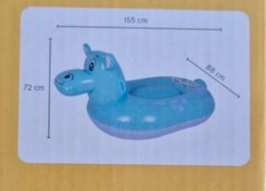 Bouée hippopotame plage/piscine image 3