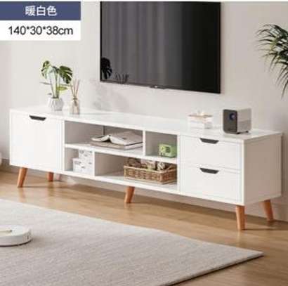 Ensemble meuble TV et table basse laqué marbré image 2
