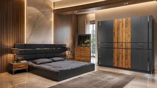 CHAMBRE A COUCHER ARMOIRE 6BATTANTS 5PIECES image 7