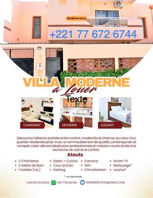 Villa meublee, cite Aliou Sow Golf, location temporaire image 13