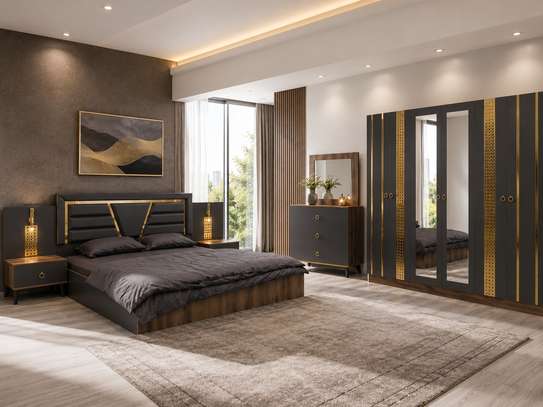 CHAMBRE A COUCHER ARMOIRE 6BATTANTS 5PIECES image 8
