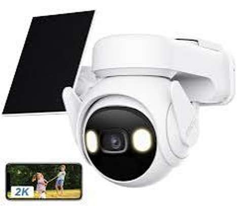 MOU-Kit de caméra IP 2K Cell PT avec panneau solaire image 1