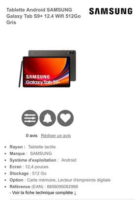 Tablette Samsung s9 plus image 2
