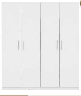 Armoire deux battants blanche en bois tres solide image 3