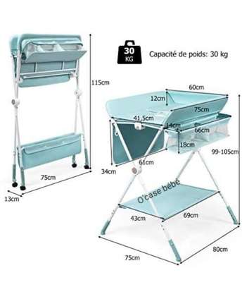 Table à langer pliable avec roue de ceinture image 3