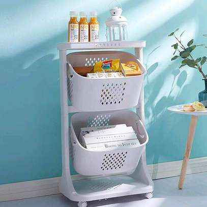 Étagère de rangement en plastique 2 niveaux image 1