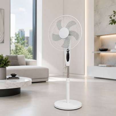 VENTILATEUR 16POUCES LEFON SUR PIED AVEC COMMANDE BLANC image 2