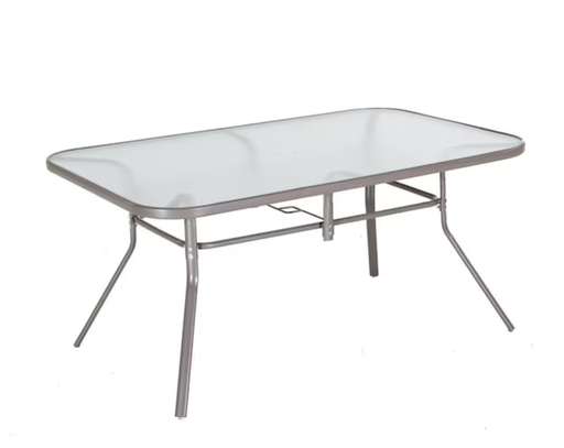Table à manger extérieur/intérieur en verre 6 places image 2