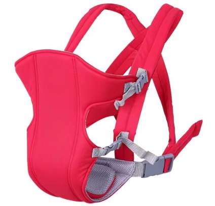 Porte-bébé ventral orange vif confort et sécurité image 3