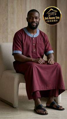 Qamis premium Al Madinha courtes manches avec pantalon image 8