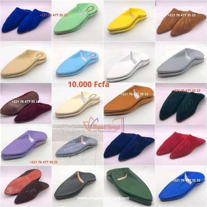 BABOUCHE ROYALE MAROCAINE 100% CUIR et DAIM pour HOMME image 8