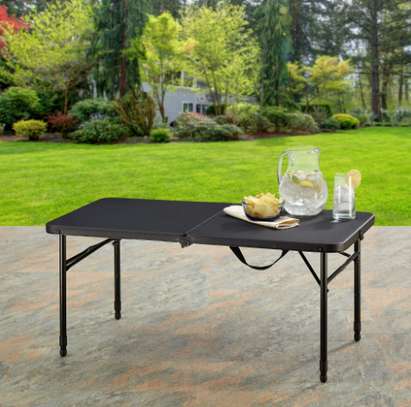 Table pliante en plastique à hauteur réglable Mainstays image 1