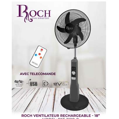 VENTILATEUR RECHARGEABLE ROCH AVEC COMMANDE image 1