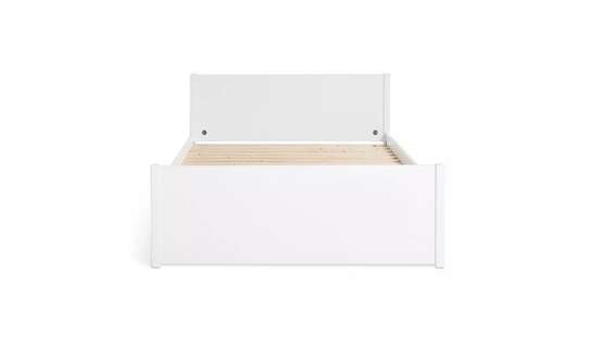 Lit simple blanc design moderne pour petits espaces image 4