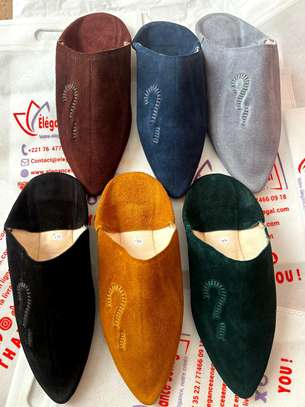 BABOUCHE ROYALE MAROCAINE 100% CUIR et DAIM pour HOMME image 14