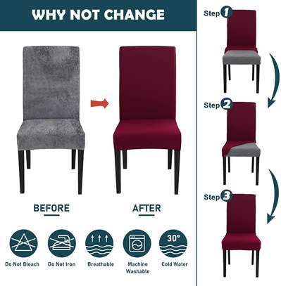 Lot de 6 housse chaise en Jersey image 1