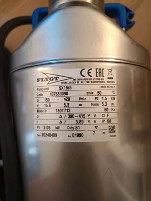 FLYGT- Pompe -Vide-cave inox Flygt SX 15/B image 2