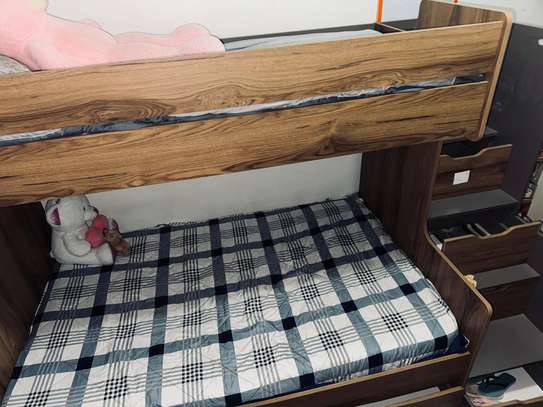 Lit superposé avec tiroir en bois image 5