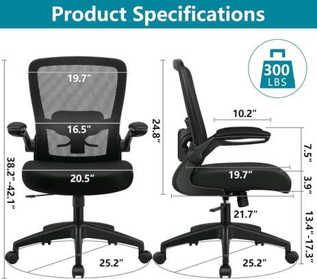 Chaise bureau ergonomique noir réglable image 4