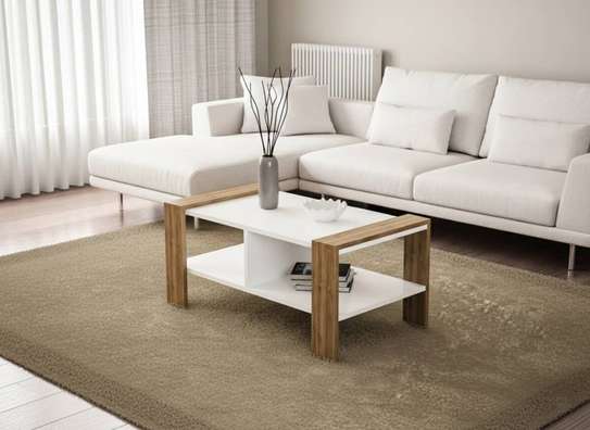 TABLE TELEVISEUR MFC42 BLANC TVB010 + TABLE BASSE MFC1013 image 2