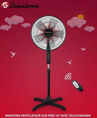 VENTILATEUR BINATONE 16POUCES SUR PIEDS AVEC COMMANDE image 1