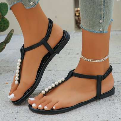 Pearl Thong Sandals Summer Fashion image 7