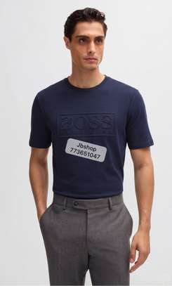 Boss polo homme vert foncé col zippé manches courtes image 9