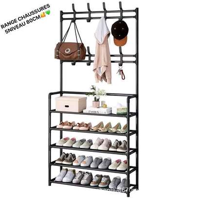 Étagères de rangement chaussures 5 niveaux en fer image 2