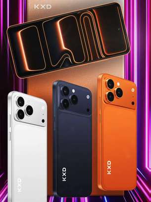 KXD Smartphone triple caméra blanc bleu orange image 3