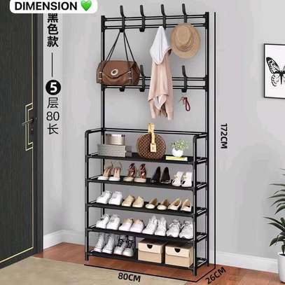 Étagères de rangement chaussures 5 niveaux en fer image 1