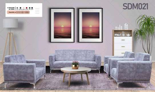 Salons  7 place s tissu simili cuire image 3