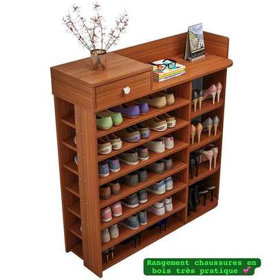 Meuble rangement chaussures en bois image 2
