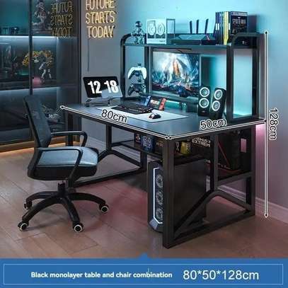 Bureau moderne avec étagère GEEK Gaming - 120*50*128cm image 1