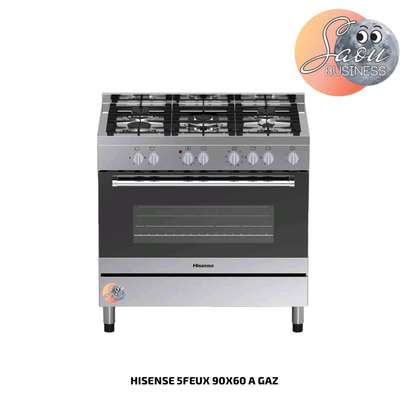 CUISINIERE HISENSE 5FEUX 90X60 A GAZ SILVER HFS90GA5ES image 2