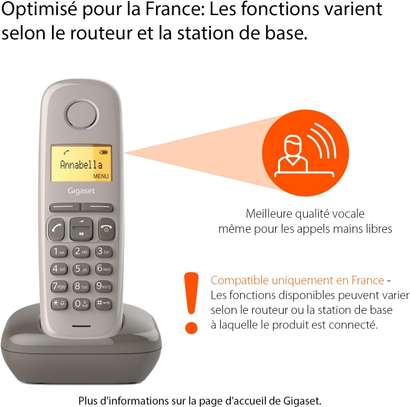 Téléphone fixe sans fil solo DECT/GAP - Gigaset A170 image 3