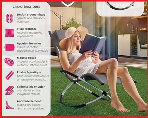 TRANSATS ROCKING CHAIR PLIABLES  A  BALENCEMENT image 2