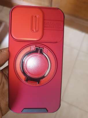 Coque téléphone bleu avec support rotatif et protection image 2