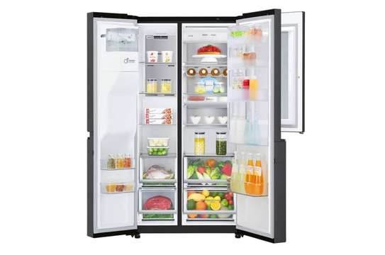 REFRIGERATEUR LG SIDE BY SIDE AVEC FONTAINE MATTE NOIR image 1