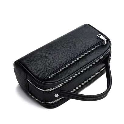 Sac de poignet en cuir véritable pour hommes image 7