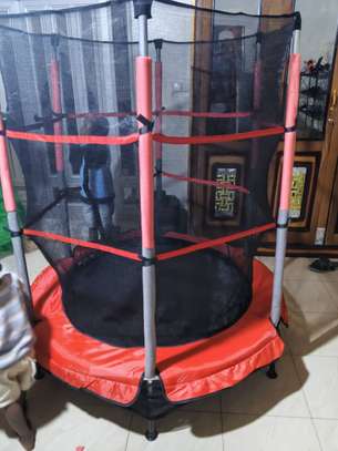 Trampoline enfants 140cm diamètre – Filet de sécurité 360° image 13