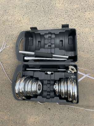 Jeu d’haltère chromée 20kg avec barre de rallonge image 5