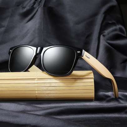 Lunettes de soleil bois naturel verres UV protection image 1