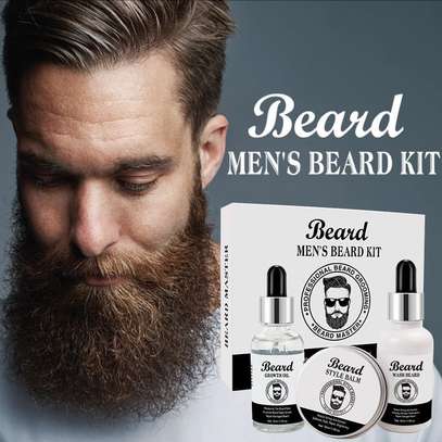 Kit de soin de barbe 3 in 1 - Shampooing, Huile et Baume image 1