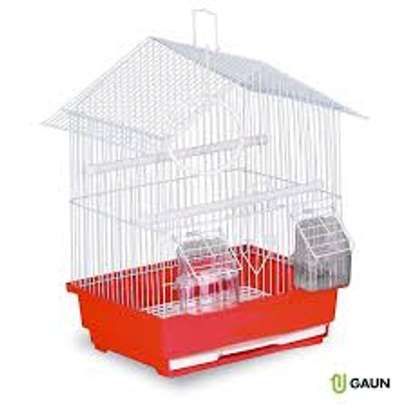 Cage à oiseaux en métal et plastique pour les oiseaux image 2