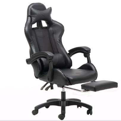 Chaise ergonomique rotative avec repose-pieds image 1