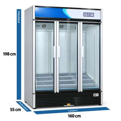 REFRIGERATEUR SOLSTAR VERTICAL 3PORTES VITRINE VC 14000 image 2